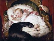 Landseer, Edwin Henry Victoria, Princess Royal, with Eos oil painting reproduction